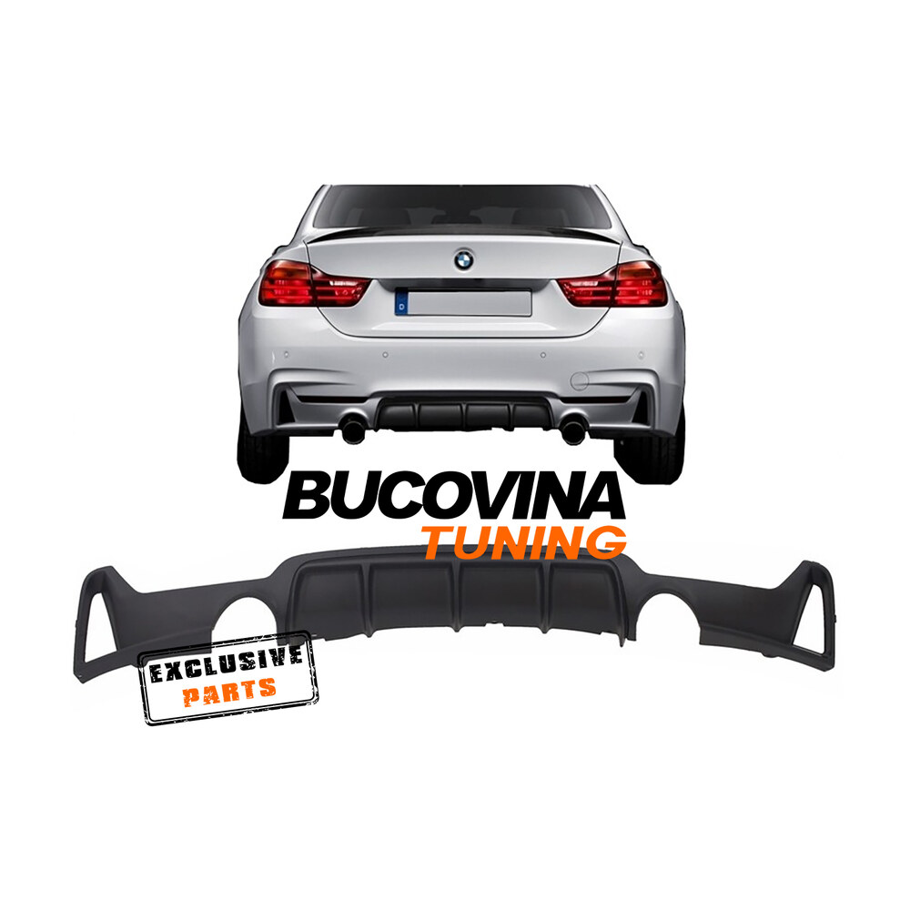 Difuzor bară spate compatibil cu BMW Seria 4 F32/F33/F36 (13-18) Difuzor bară spate compatibil cu BMW Seria 4 F32/F33/F36 (13-18)