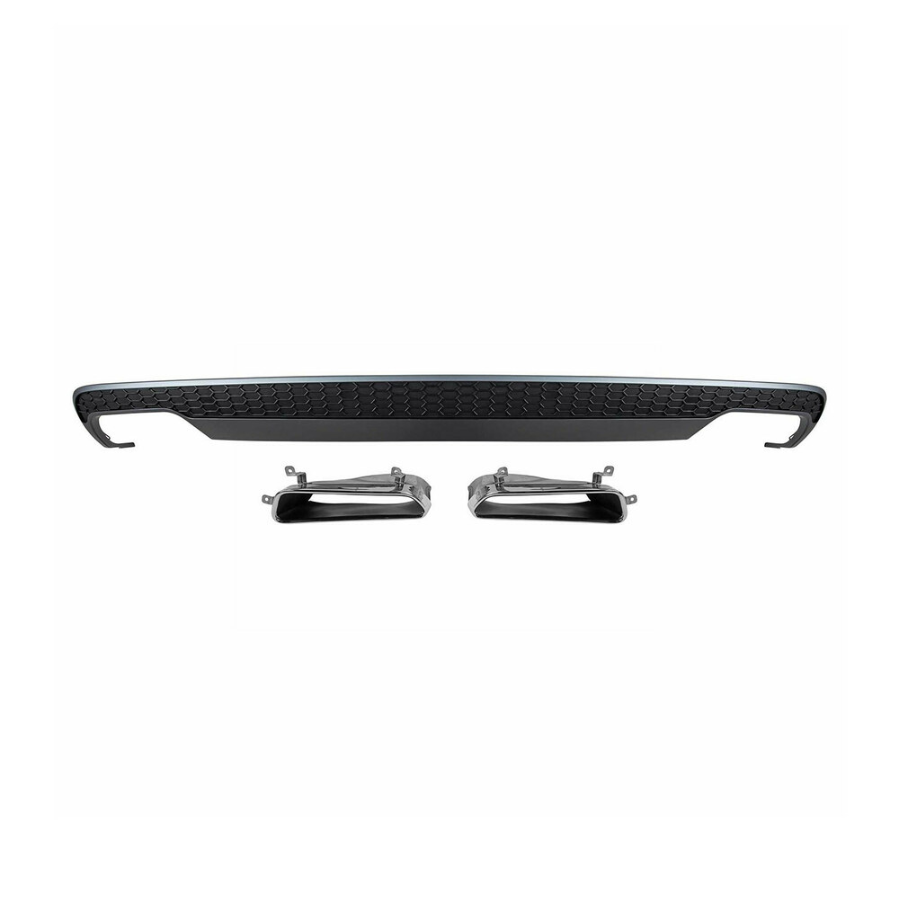 Difuzor cu ornamente evacuare compatibil cu Audi A6 Sedan (12-15) Difuzor cu ornamente evacuare compatibil cu Audi A6 Sedan (12-15)