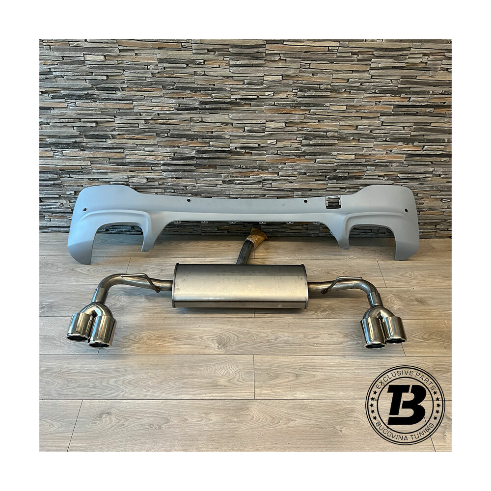 Difuzor cu ornamente evacuare compatibil cu BMW X4 F26 (14-17) Difuzor cu ornamente evacuare compatibil cu BMW X4 F26 (14-17)