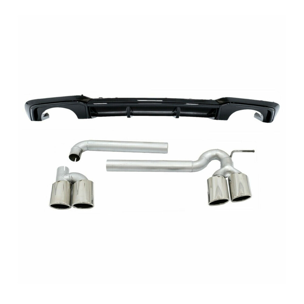 Difuzor cu sistem de evacuare compatibil cu Audi A3 8V (16-19) Difuzor cu sistem de evacuare compatibil cu Audi A3 8V (16-19)