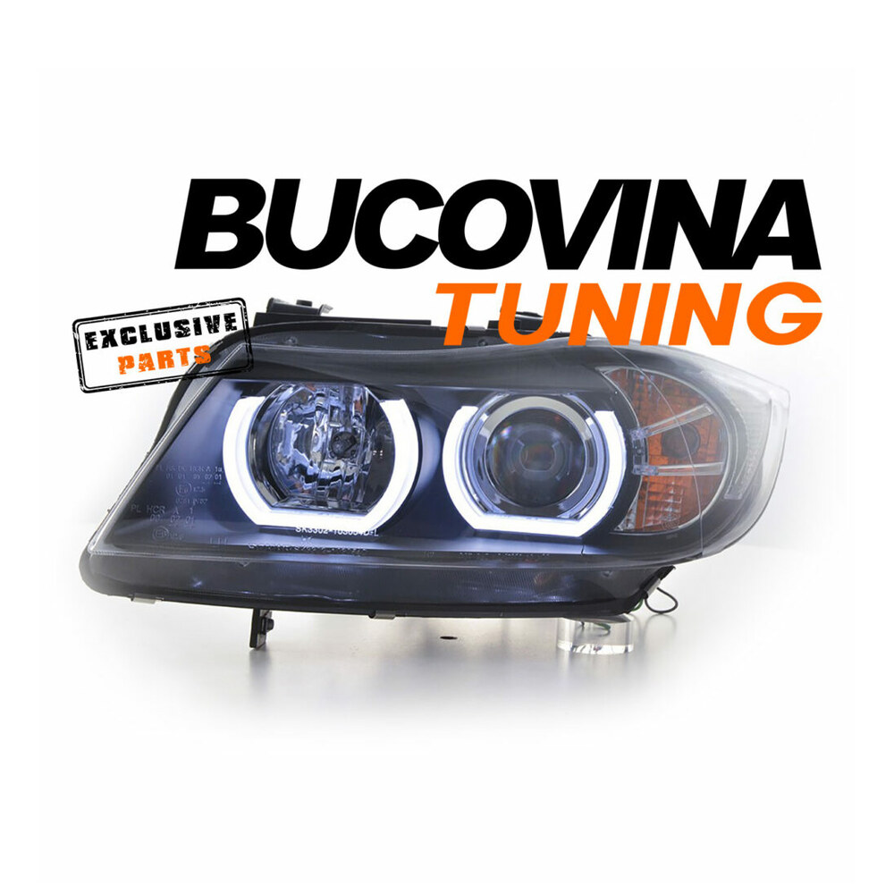 Faruri Angel Eyes 3D LED compatibile cu BMW E90/E91 (05-11) Faruri Angel Eyes 3D LED compatibile cu BMW E90/E91 (05-11)