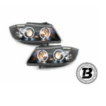 Faruri Angel Eyes compatibile cu BMW Seria 3 E90 (05-08) CCFL Negru — imaginea 2