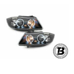 Faruri Angel Eyes compatibile cu BMW Seria 3 E90 (05-08) CCFL Negru — imaginea 3