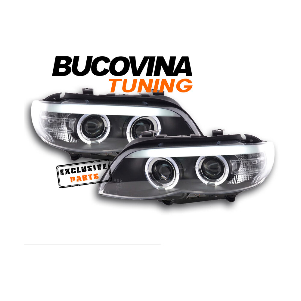 Faruri Angel Eyes compatibile cu BMW X5 E53 (03-06) Xenon Faruri Angel Eyes compatibile cu BMW X5 E53 (03-06) Xenon