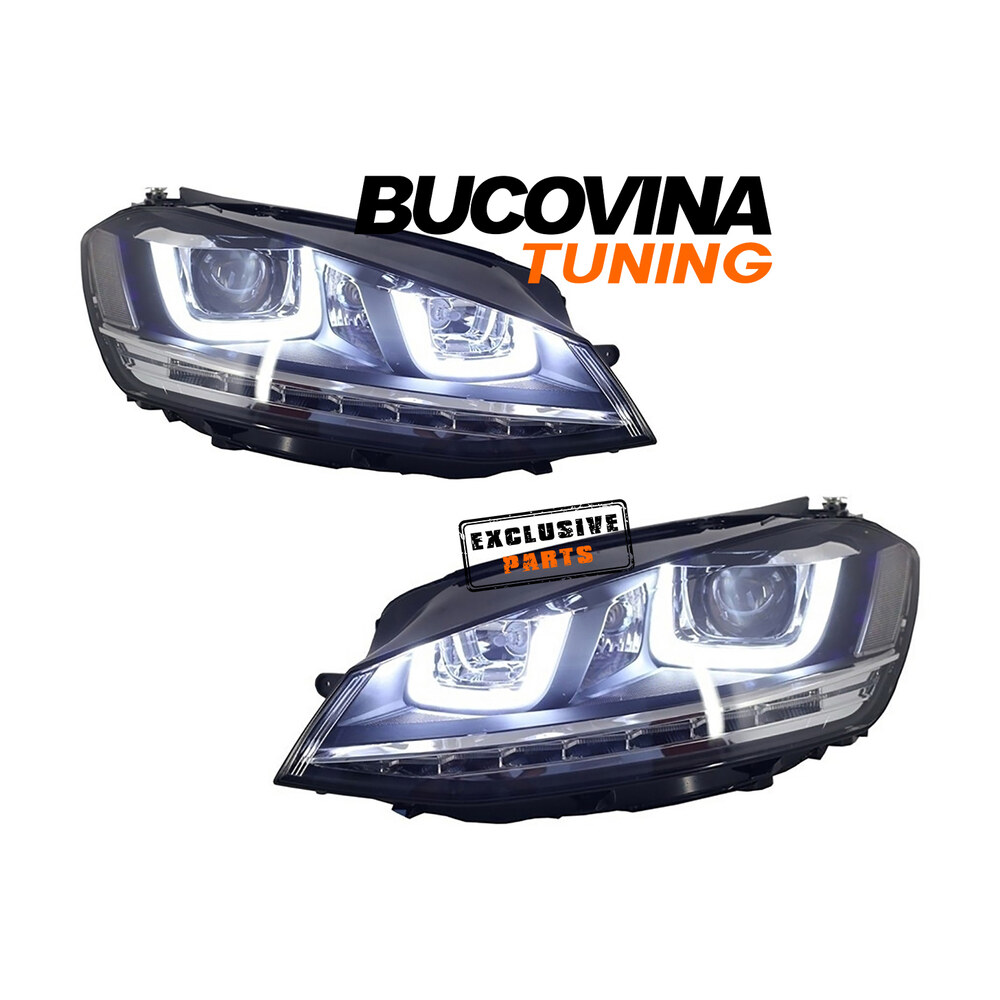 Faruri LED 3D compatibile cu VW Golf 7 (12-17) (cod HLVWG7RLLEDFW) Faruri LED 3D compatibile cu VW Golf 7 (12-17) (cod HLVWG7RLLEDFW)