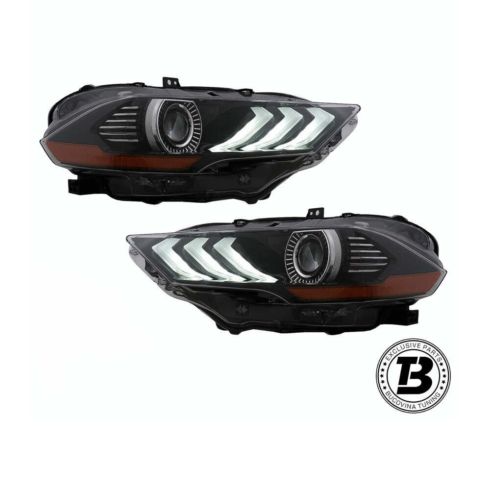 Faruri LED compatibile cu Ford Mustang VI (18-22) Smoke Design RGB Faruri LED compatibile cu Ford Mustang VI (18-22) Smoke Design RGB