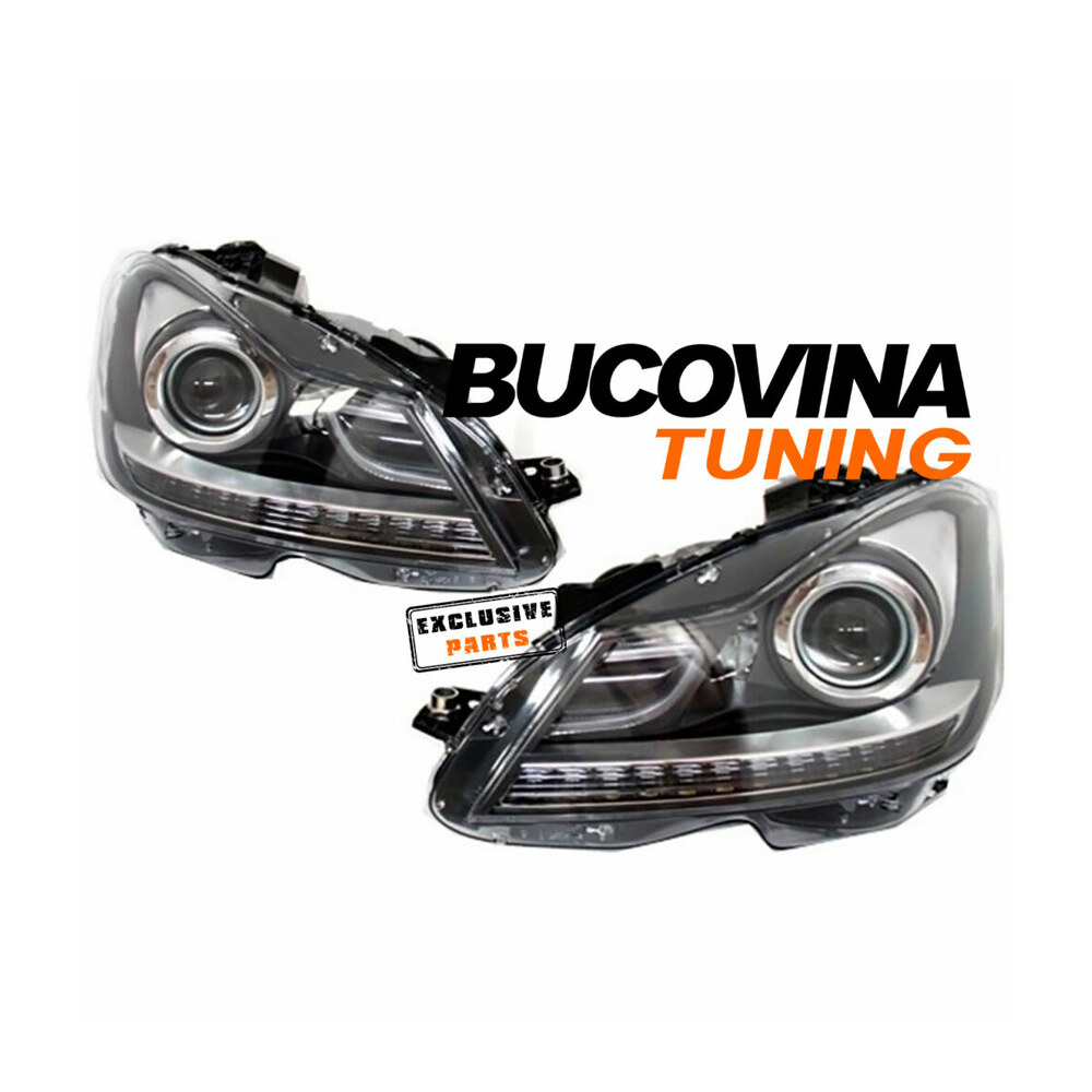 Faruri LED compatibile cu Mercedes Benz C-Class W204 facelift (11-14) Bi-Xenon Faruri LED compatibile cu Mercedes Benz C-Class W204 facelift (11-14) Bi-Xenon