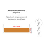 Feronerie PergoLino30 pentru jaluzele de terasă, 270 cm înălțime, 30 de lamele orientabile, oțel galvanizat — imaginea 3