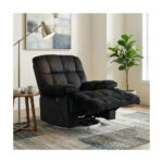 Fotoliu Comfort Recliner Negru cu funcție rabatabilă și suport picioare – 100x106x107 cm — imaginea 2