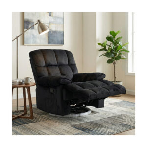 Fotoliu Comfort Recliner Negru cu funcție rabatabilă și suport picioare – 100x106x107 cm — imaginea 2