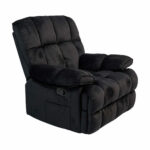 Fotoliu Comfort Recliner Negru cu funcție rabatabilă și suport picioare – 100x106x107 cm — imaginea 4