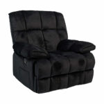 Fotoliu Comfort Recliner Negru cu funcție rabatabilă și suport picioare – 100x106x107 cm — imaginea 6