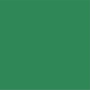Decorul uni Fundermax 0623 Green văzut din față: verde intens, cu o ușoară nuanță albăstruie, o culoare plină