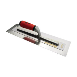 Gletieră de finisare Benman Pro Flex din inox, cu mâner roșu din cauciuc și inscripție aurie pe lamă