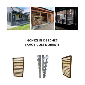 Glisiere din aluminiu Mesteri Mari 100 cm pentru 12 lamele orientabile, jaluzele de terasă — imaginea 2