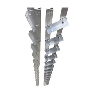 Glisiere din aluminiu Mesteri Mari 125 cm pentru 15 lamele orientabile, jaluzele de terasă — imaginea 2