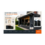 Glisiere din aluminiu Mesteri Mari 200 cm pentru 24 de lamele orientabile, jaluzele de terasă — imaginea 3