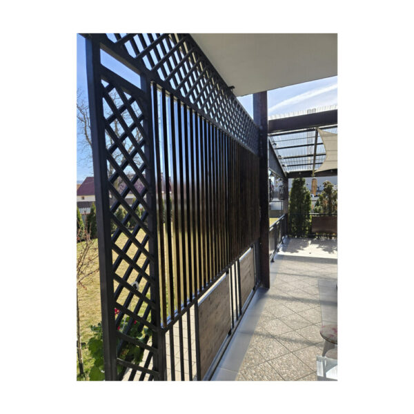Glisiere din aluminiu Mesteri Mari 275 cm pentru 33 de lamele orientabile, jaluzele de terasă