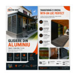 Glisiere din aluminiu Mesteri Mari 325 cm pentru 39 de lamele orientabile, jaluzele de terasă