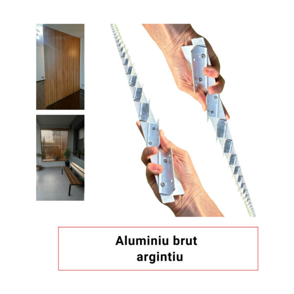 Glisiere din aluminiu Mesteri Mari 325 cm pentru 39 de lamele orientabile, jaluzele de terasă — imaginea 2