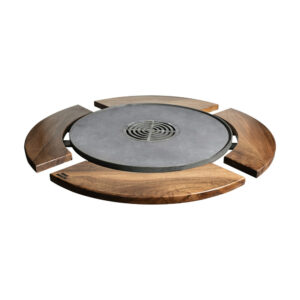 Grătar nuc diametru 70 cm plită 8 mm — imaginea 2