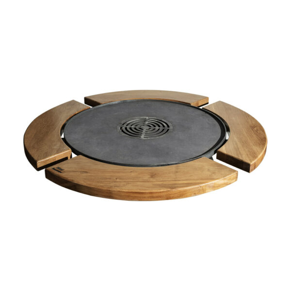 Grătar stejar diametru 70 cm, plită 8 mm — imaginea 2