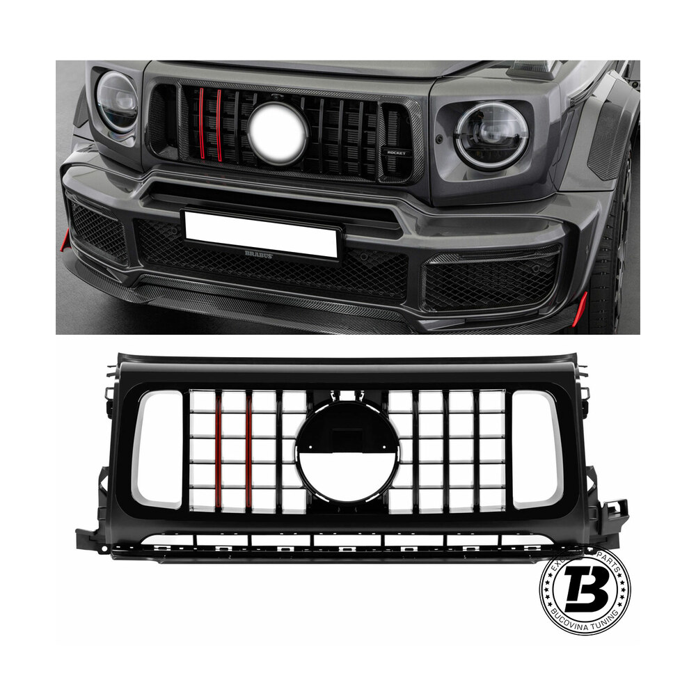 Grilă și carcasă faruri compatibilă cu Mercedes G Class W463 W464 (18-24) B Design Grilă și carcasă faruri compatibilă cu Mercedes G Class W463 W464 (18-24) B Design
