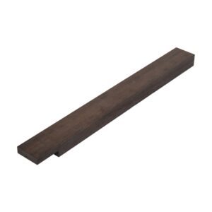 Grindă Bamboo X-treme din bambus maro închis, rindeluită pe toate fețele, văzută din lateral, cu decupajul de suprapunere la un capăt