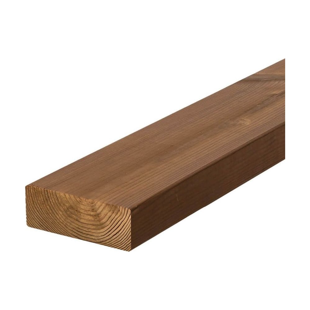 Grindă Lunawood din pin nordic tratat termic, clasa A, 42 × 117 mm, maro deschis, cu inelele anuale vizibile pe capăt Grindă Lunawood din pin nordic tratat termic, clasa A, 42 × 117 mm, maro deschis, cu inelele anuale vizibile pe capăt