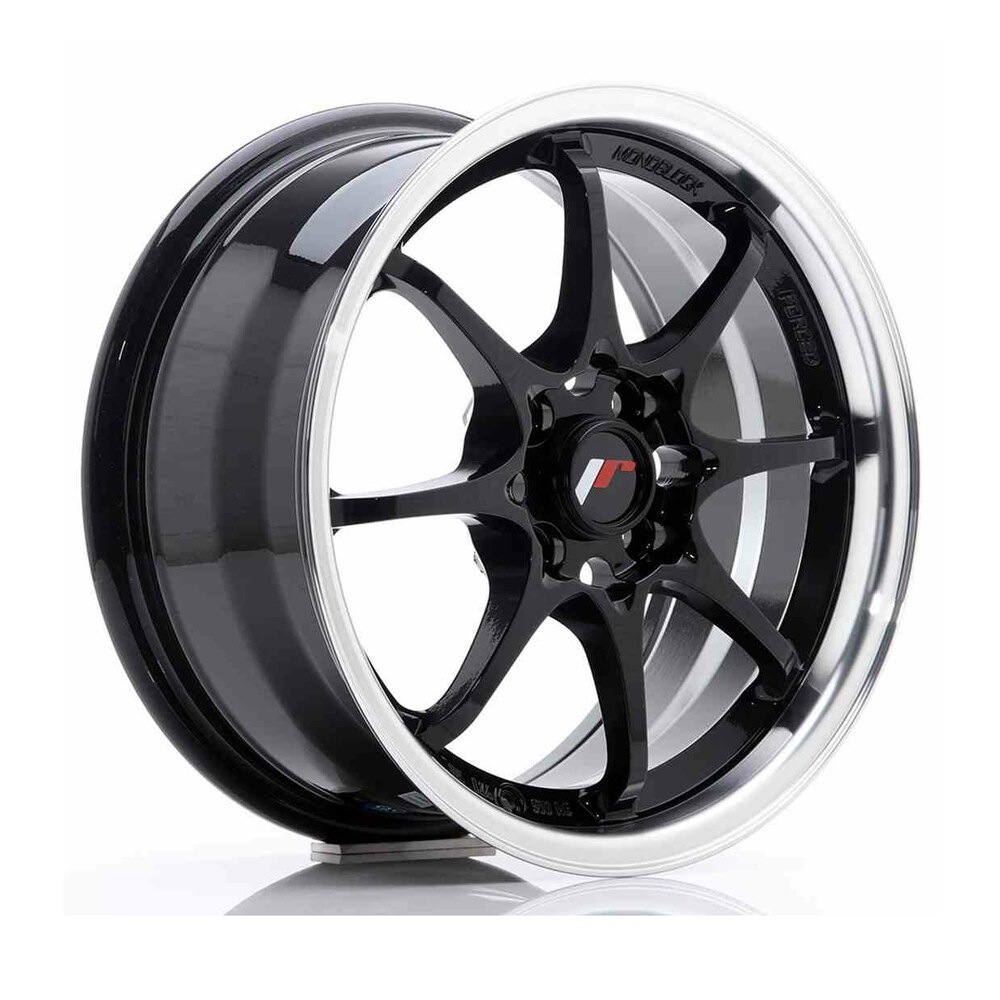 Jantă JR JR5 R15 7J ET35 4x100 Gloss Black w/Machined Lip Jantă JR JR5 R15 7J ET35 4x100 Gloss Black w/Machined Lip