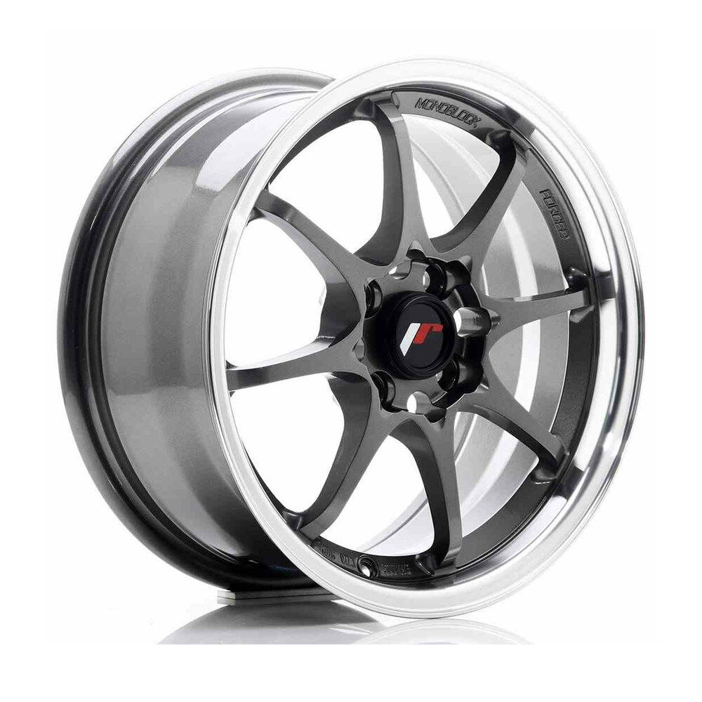 Jantă JR JR5 R15 7J ET35 4x100 Gun Metal w/Machined Lip Jantă JR JR5 R15 7J ET35 4x100 Gun Metal w/Machined Lip