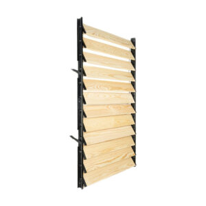 Kit complet jaluzea de terasă PergoLino14, 126 cm înălțime, feronerie metalică și 14 lamele din pin — imaginea 2