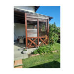 Kit complet jaluzea de terasă PergoLino30, 273 cm înălțime, feronerie metalică și 30 de lamele din pin