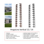 Kit complet PergoLino Vertical14: perete mobil de 126 cm lățime, 14 lamele metalice, înălțime 150–250 cm — imaginea 3