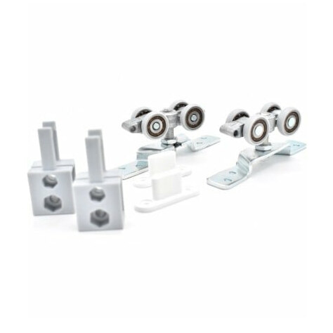 Kit de glisare pentru uși și panouri culisante cu lamele orientabile, șină de aluminiu 3 m, până la 100 kg Kit de glisare pentru uși și panouri culisante cu lamele orientabile, șină de aluminiu 3 m, până la 100 kg
