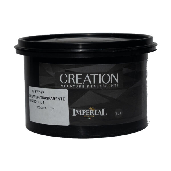 Recipient negru de lac decorativ CREATION Velature Perlescenti, marca Imperial Resine, de 1 LT