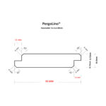 Lamele din pin termotratat pentru PergoLino, 120 / 150 cm, 95 mm, închidere la drept — imaginea 2
