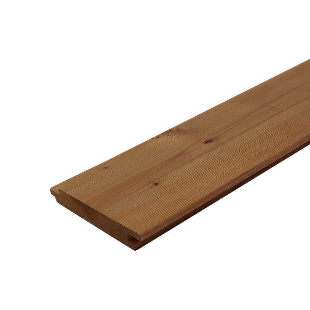 Profil Luna Sharp HF 20×142 (fostul Luna Trim) din molid tratat termic, brun-caramel, cu nut și feder pentru prindere ascunsă Profil Luna Sharp HF 20×142 (fostul Luna Trim) din molid tratat termic, brun-caramel, cu nut și feder pentru prindere ascunsă