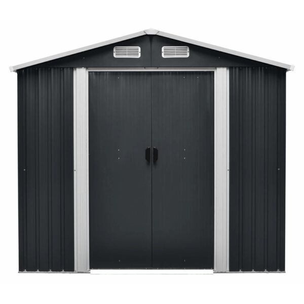 Magazie de grădină EasyBox gri antracit, cu ușile culisante închise, vedere frontală
