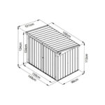 Desen al magaziei Smartbin cu cotele 158 x 101 cm și înălțimile de 134 și 113 cm