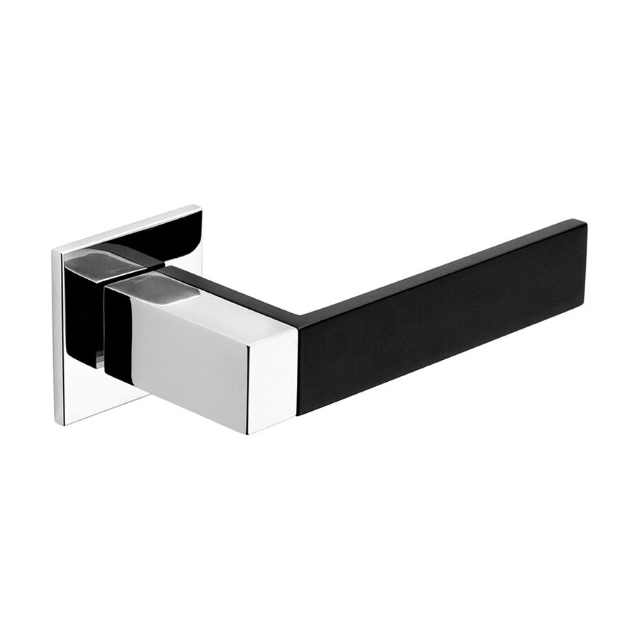 Mâner ușă Trend din zinc, crom lucios cu negru, rozetă pătrată (Z5-71Z179) Mâner de ușă Trend din zinc, crom lucios cu negru, cu bloc cubic cromat, manetă plată neagră și rozetă pătrată