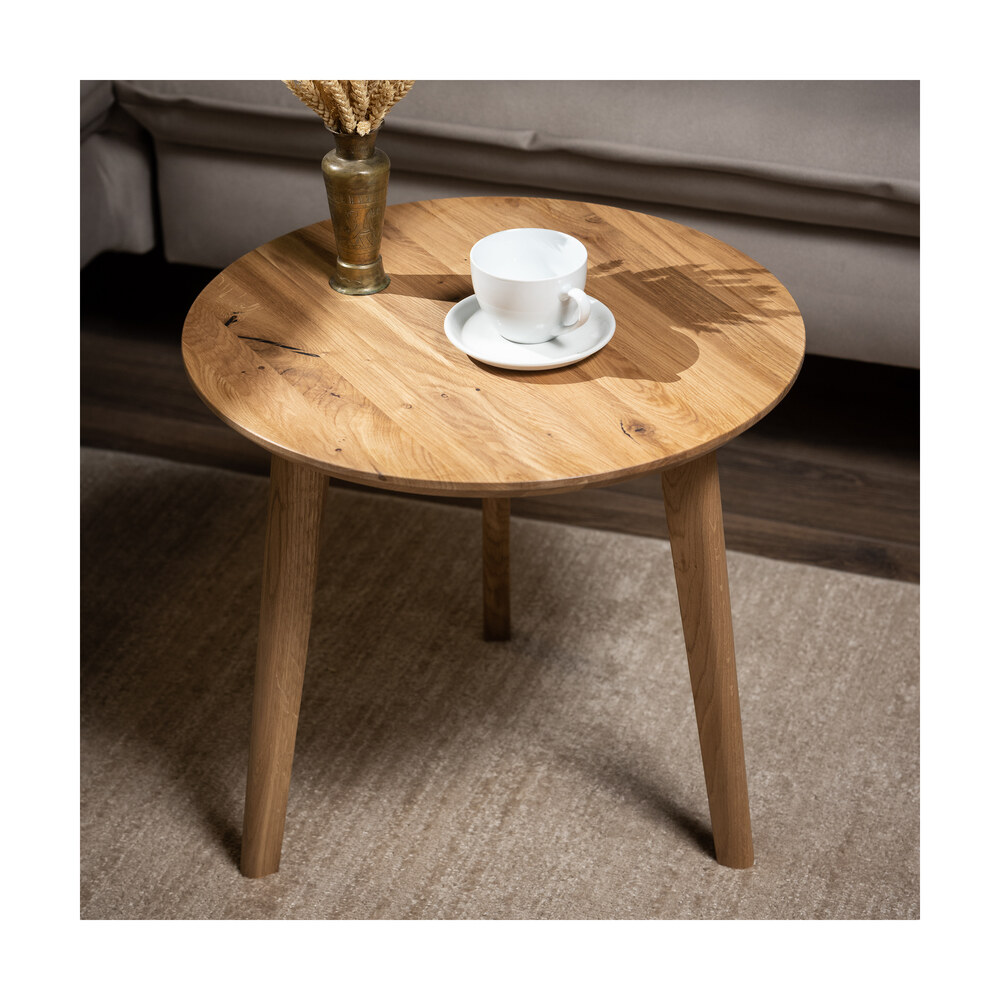 Masă cafea Opera din lemn masiv – diametru 50 cm înălțime 35 cm Masă cafea Opera din lemn masiv – diametru 50 cm înălțime 35 cm