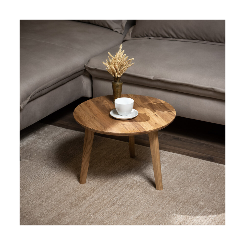 Masă de cafea Opera din lemn masiv – diametru 50 cm, înălțime 45 cm Masă de cafea Opera din lemn masiv – diametru 50 cm, înălțime 45 cm