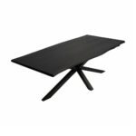 Masă dining Noir Edge Spider Black din stejar masiv 2200x1000 mm – 8 persoane — imaginea 6