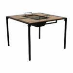 Masă pliabilă cu grătar integrat CampMaster, 1000x1000 mm — imaginea 5