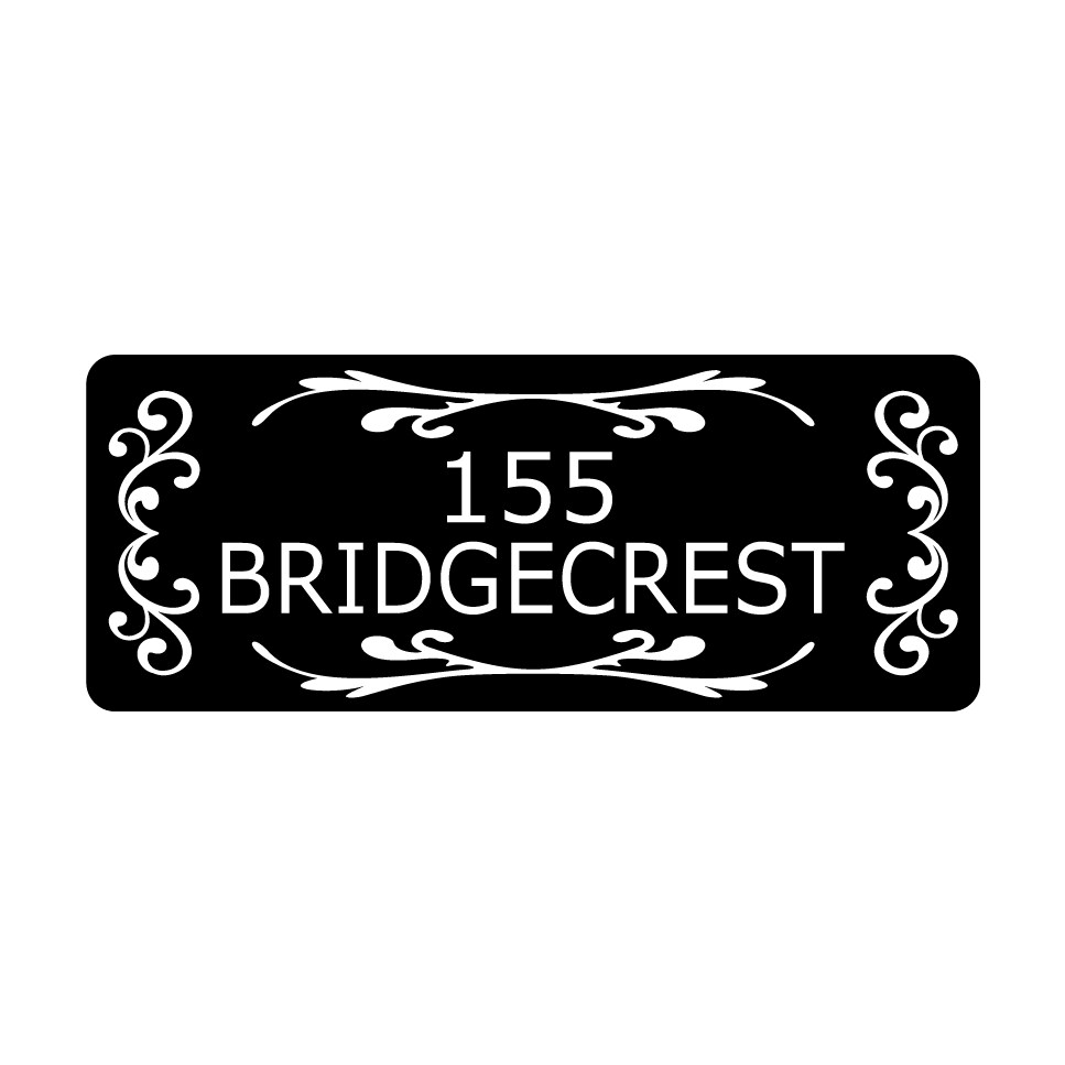 Număr de casă personalizat din metal House1, 45 × 20 cm, negru Număr de casă personalizat din metal House1, 45 × 20 cm, negru