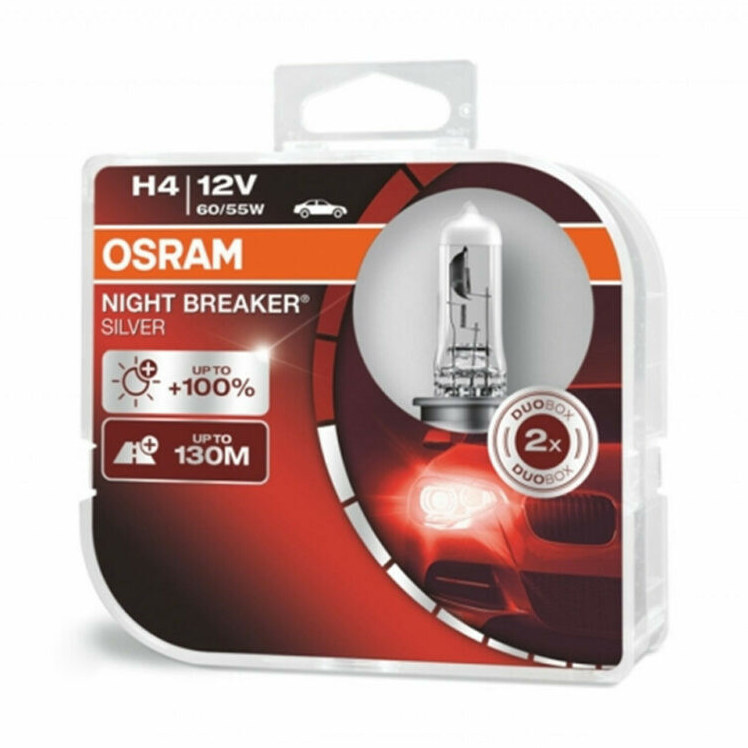 OSRAM NIGHT BREAKER halogen H4 12V 55/60W (2 becuri) OSRAM NIGHT BREAKER halogen H4 12V 55/60W (2 becuri)