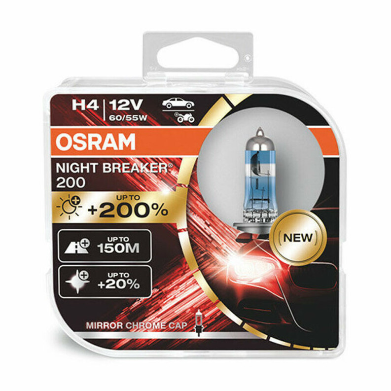 OSRAM NIGHT BREAKER LASER H4 becuri auto halogen H4 12V 75/62W (2 becuri) OSRAM NIGHT BREAKER LASER H4 becuri auto halogen H4 12V 75/62W (2 becuri)