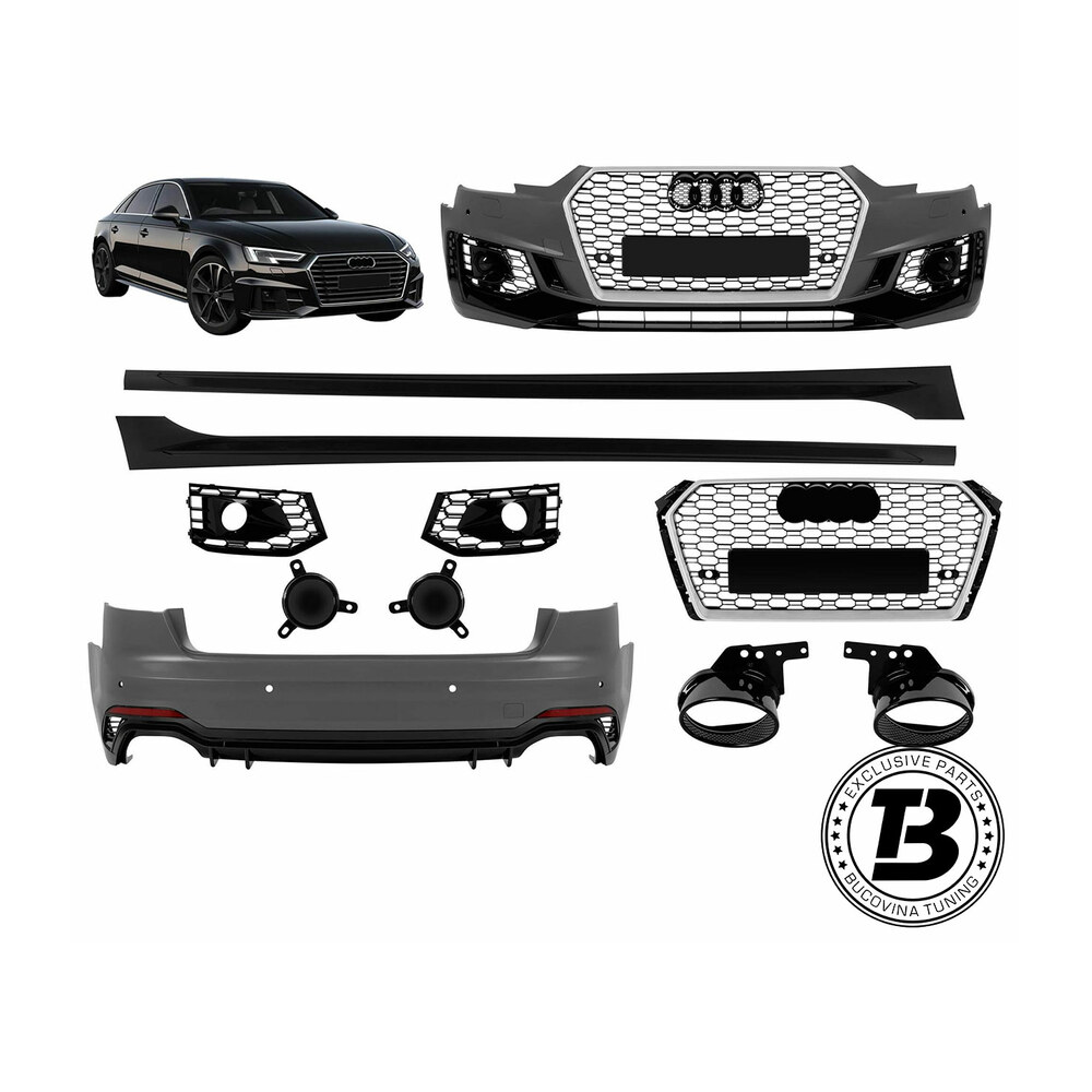 Pachet exterior compatibil cu Audi A4 B9 RS4 Design Pachet exterior compatibil cu Audi A4 B9 RS4 Design