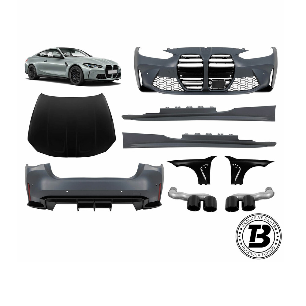 Pachet exterior compatibil cu BMW Seria 4 G22 G23 M4 Design Pachet exterior compatibil cu BMW Seria 4 G22 G23 M4 Design